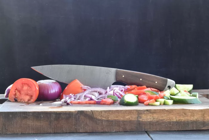 1108-IRW Steel Strike, Damascus chef knife