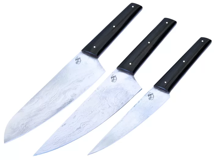 1120-M Sharp Edge Chef Set, Damascus chef knife